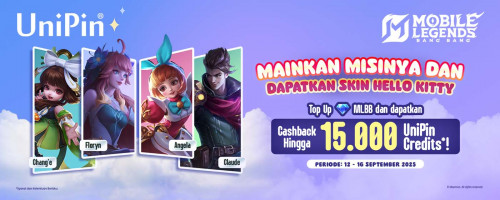 Mainkan Misinya dan Dapatkan Skin Hello Kitty Gemas dan Cashback hingga 15.000 UniPin Credits!